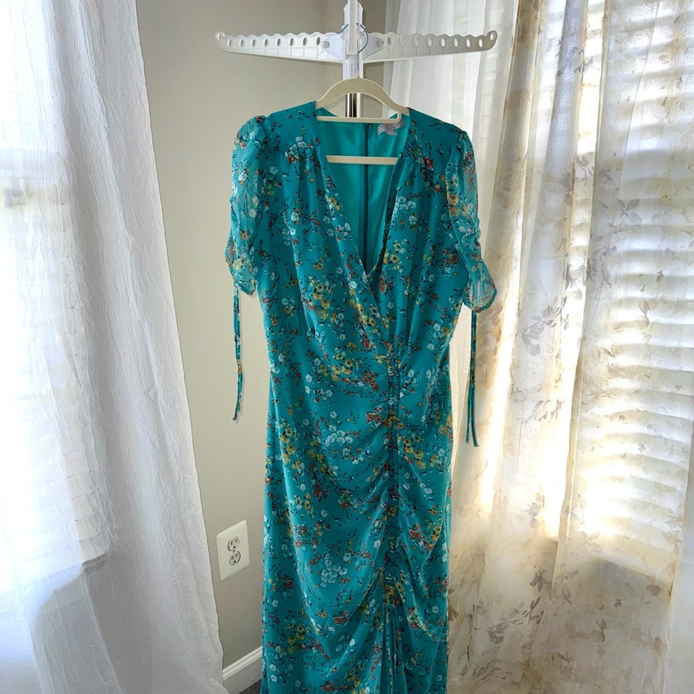 Chelsea 28 Floral Teal Dress